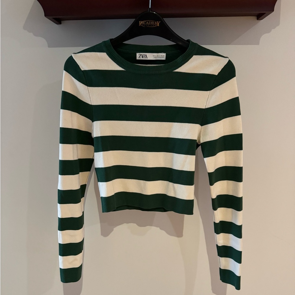 Stretchy & Fitted Stripped Zara Long Sleeve Top